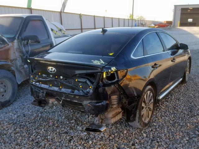 5NPE34AF9HH481680 - 2017 HYUNDAI SONATA SPO BLACK photo 4