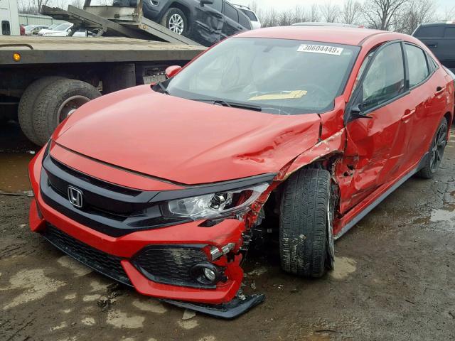 SHHFK7H44JU221624 - 2018 HONDA CIVIC SPOR RED photo 2