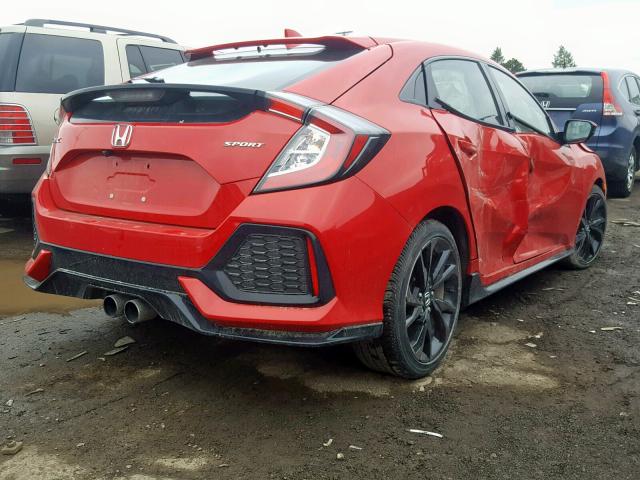 SHHFK7H44JU221624 - 2018 HONDA CIVIC SPOR RED photo 4