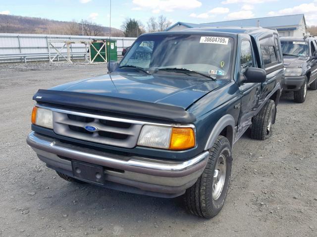 1FTCR11X0STA25471 - 1995 FORD RANGER GREEN photo 2