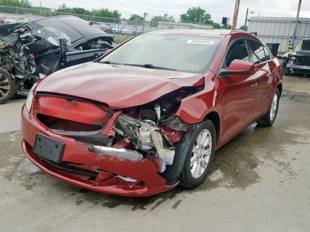 1G4GB5GGXAF237033 - 2010 BUICK LACROSSE C RED photo 2