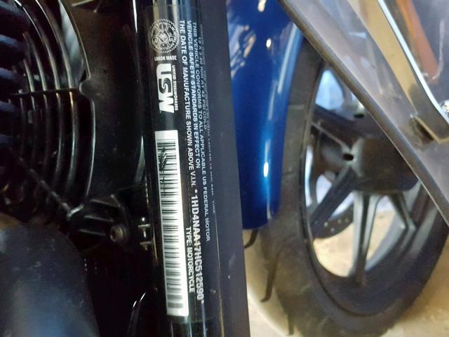 1HD4NAA17HC512590 - 2017 HARLEY-DAVIDSON XG500 BLUE photo 10