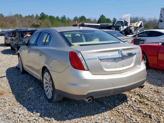 1LNHL9DR9BG604241 - 2011 LINCOLN MKS SILVER photo 3