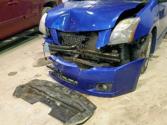 3N1AB6APXAL653570 - 2010 NISSAN SENTRA 2.0 BLUE photo 9