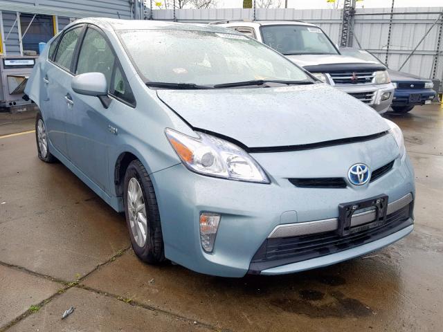 JTDKN3DP6D3031437 - 2013 TOYOTA PRIUS PLUG GREEN photo 1