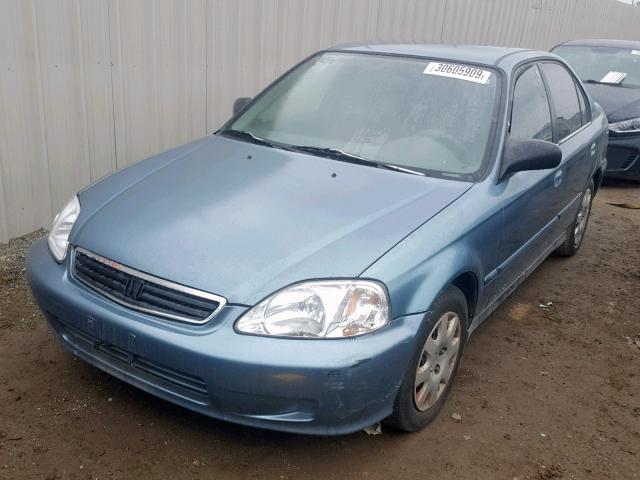 2HGEJ6614YH530485 - 2000 HONDA CIVIC BASE BLUE photo 2