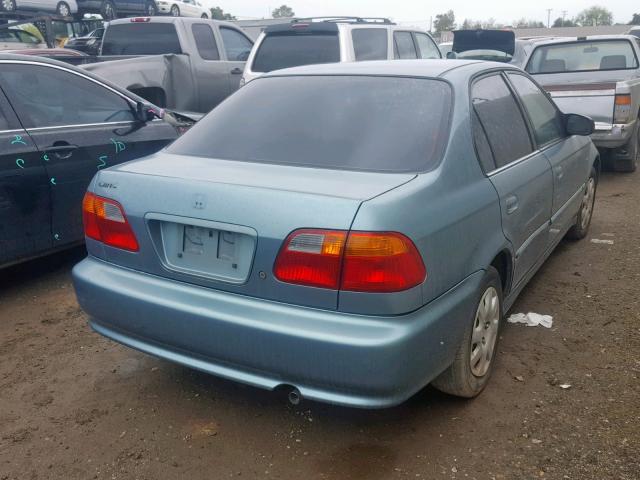 2HGEJ6614YH530485 - 2000 HONDA CIVIC BASE BLUE photo 4