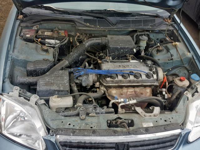 2HGEJ6614YH530485 - 2000 HONDA CIVIC BASE BLUE photo 7