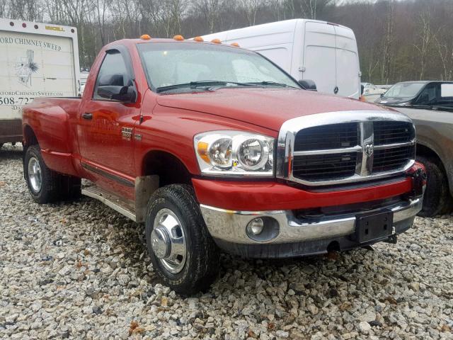 3D7MX46D37G854362 - 2007 DODGE RAM 3500 S RED photo 1