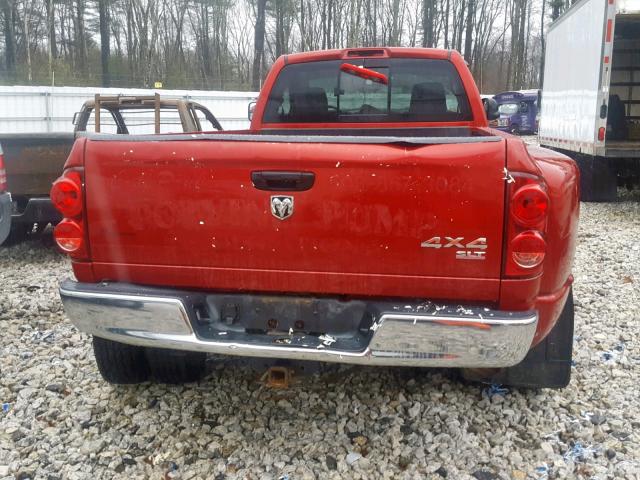 3D7MX46D37G854362 - 2007 DODGE RAM 3500 S RED photo 6