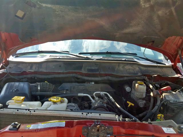 3D7MX46D37G854362 - 2007 DODGE RAM 3500 S RED photo 7