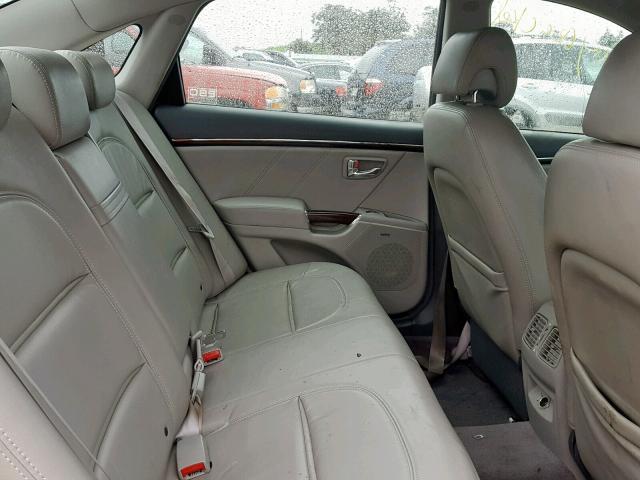 KMHFC46F99A369687 - 2009 HYUNDAI AZERA SE GRAY photo 6