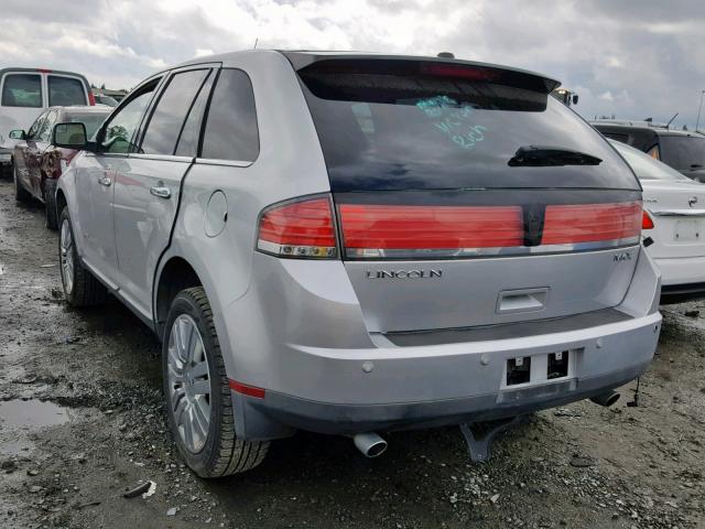 2LMDJ6JC9ABJ25248 - 2010 LINCOLN MKX SILVER photo 3