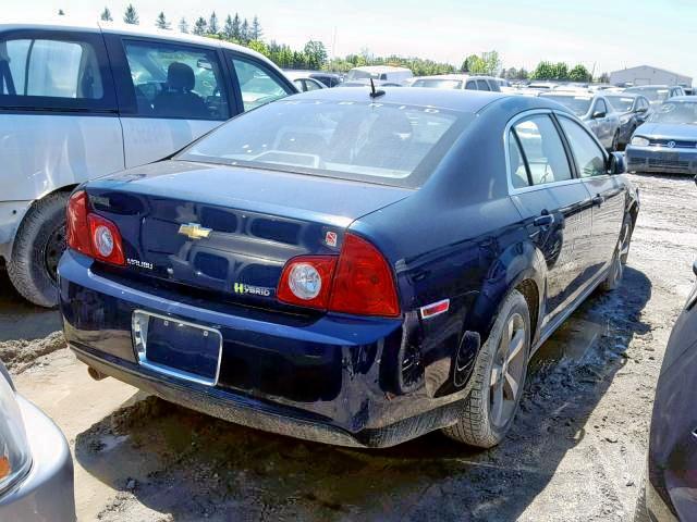 1G1ZF57589F113072 - 2009 CHEVROLET MALIBU HYB BLUE photo 4