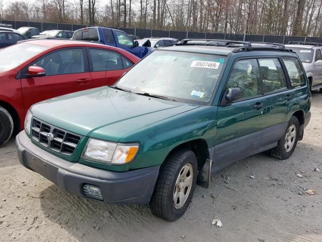 JF1SF635XYH727604 - 2000 SUBARU FORESTER L GREEN photo 2