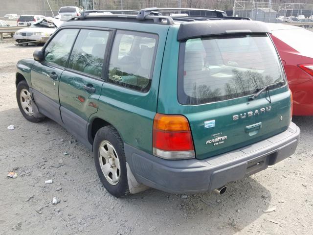 JF1SF635XYH727604 - 2000 SUBARU FORESTER L GREEN photo 3