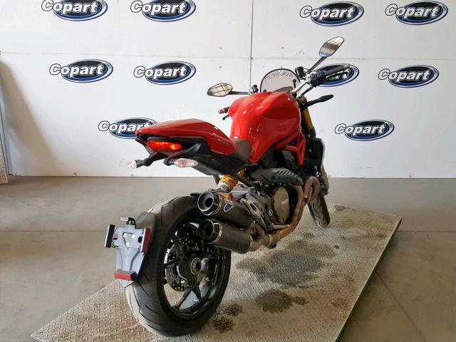 ZDM1RBSW4EB000526 - 2014 DUCATI MONSTER 12 RED photo 4