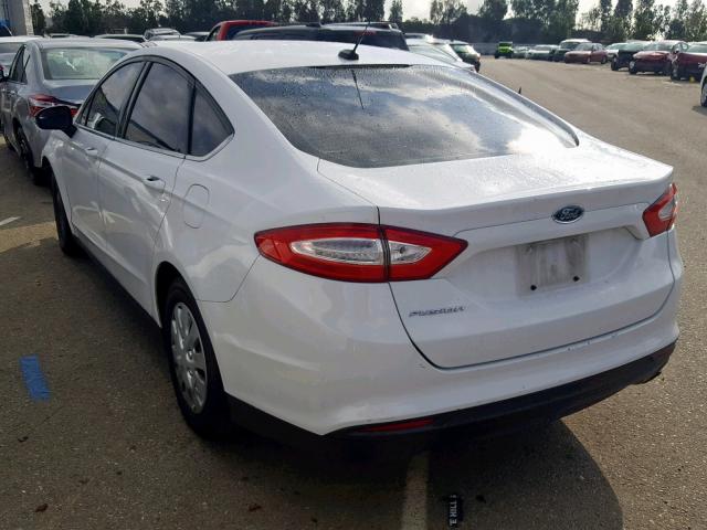 3FA6P0G79ER378999 - 2014 FORD FUSION S WHITE photo 3