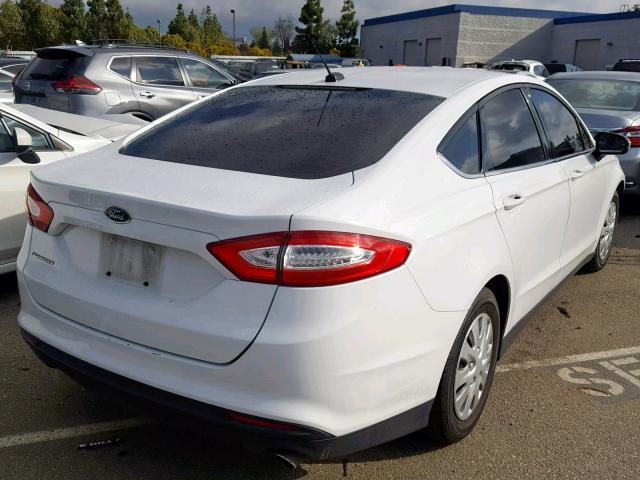 3FA6P0G79ER378999 - 2014 FORD FUSION S WHITE photo 4