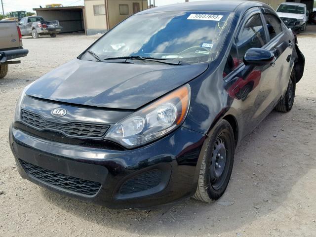 KNADM5A30D6226261 - 2013 KIA RIO LX BLACK photo 2