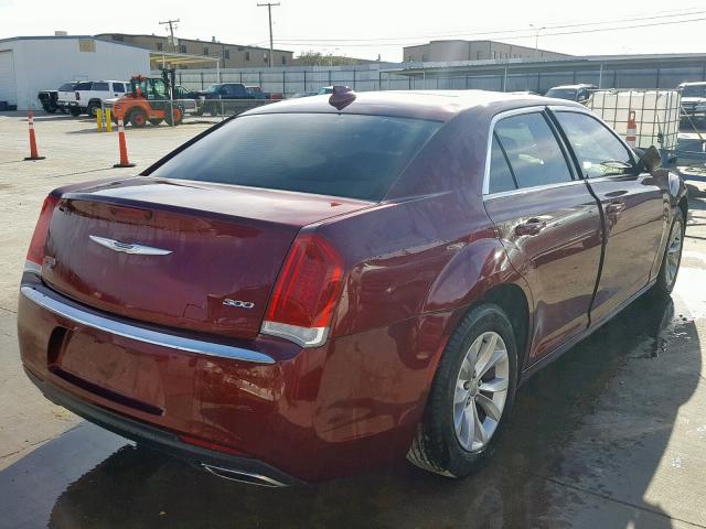 2C3CCAAG9GH161432 - 2016 CHRYSLER 300 LIMITE MAROON photo 4