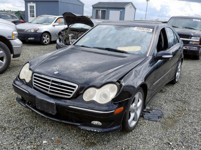 WDBRF40J15F637648 - 2005 MERCEDES-BENZ C 230K SPO BLACK photo 2