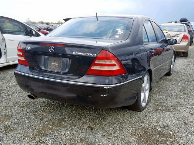 WDBRF40J15F637648 - 2005 MERCEDES-BENZ C 230K SPO BLACK photo 4