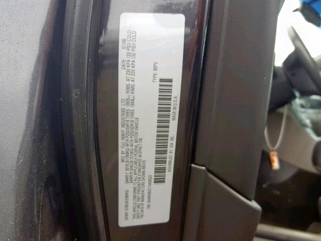 4S4WX85D174408022 - 2007 SUBARU B9 TRIBECA GRAY photo 10