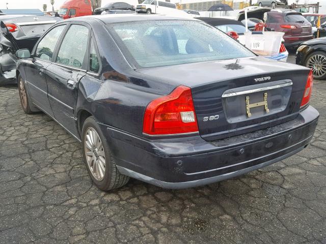 YV1TS592161445658 - 2006 VOLVO S80 2.5T BLUE photo 3