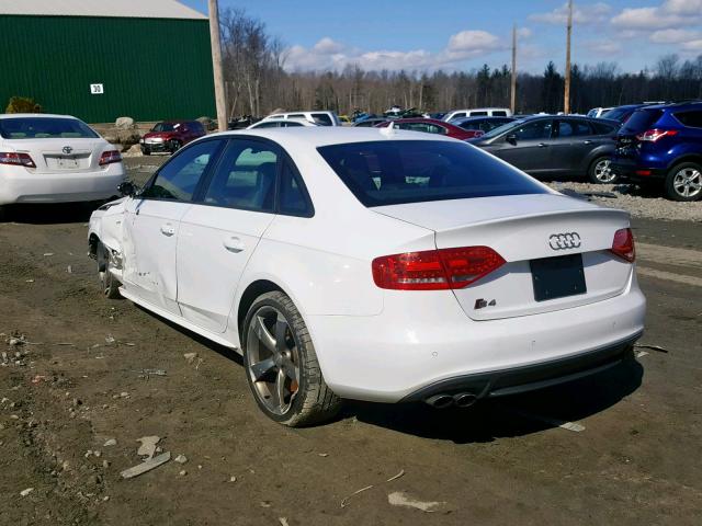 WAUKGAFL5CA116527 - 2012 AUDI S4 PRESTIG WHITE photo 3