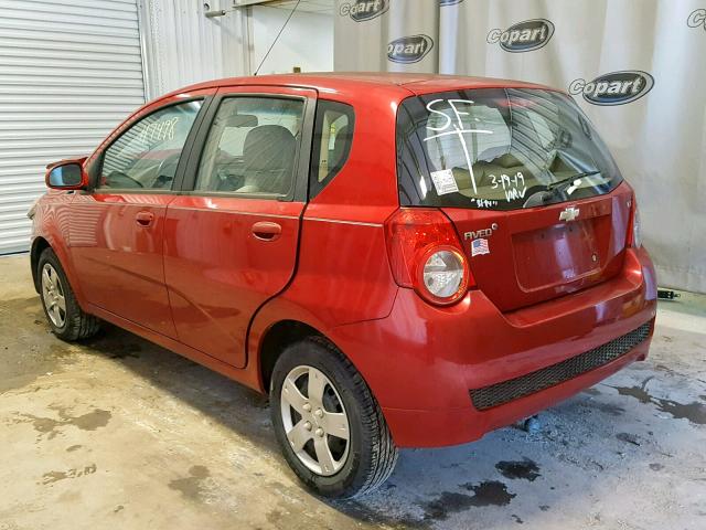 KL1TD6DE2BB158459 - 2011 CHEVROLET AVEO LS RED photo 3