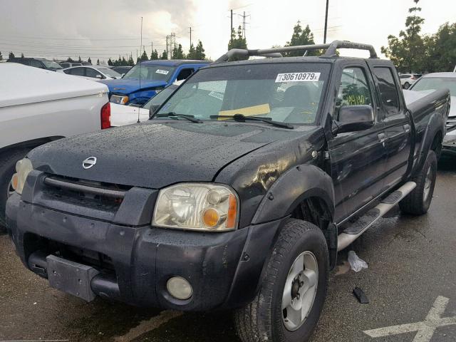 1N6ED29X52C378027 - 2002 NISSAN FRONTIER C BLACK photo 2