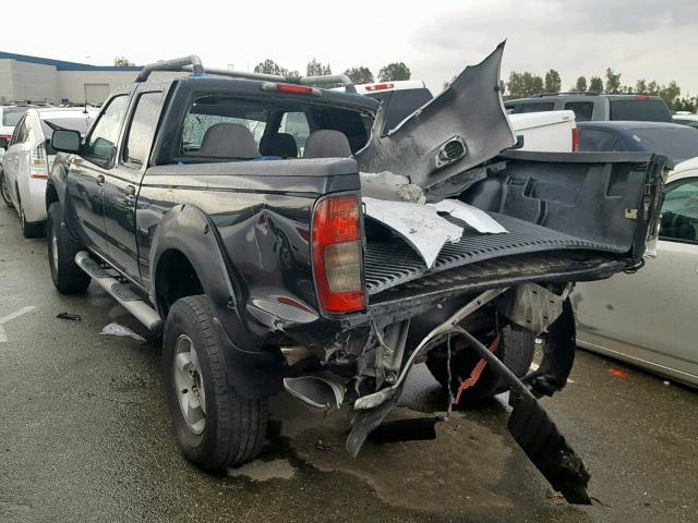 1N6ED29X52C378027 - 2002 NISSAN FRONTIER C BLACK photo 3