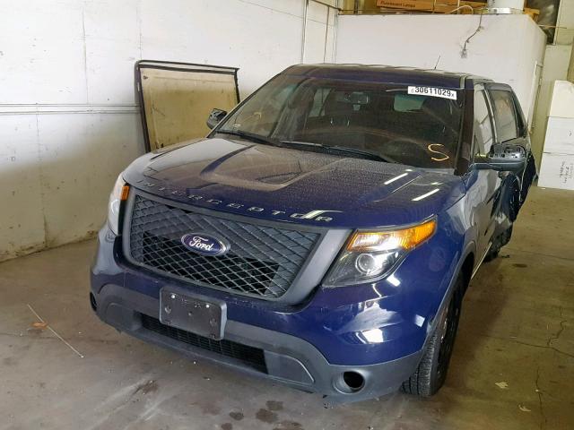 1FM5K8AT6FGB26348 - 2015 FORD EXPLORER P BLUE photo 2