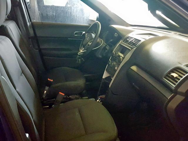 1FM5K8AT6FGB26348 - 2015 FORD EXPLORER P BLUE photo 5