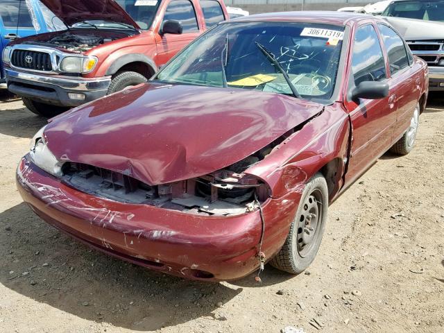 1FAFP6633YK131889 - 2000 FORD CONTOUR SE MAROON photo 2