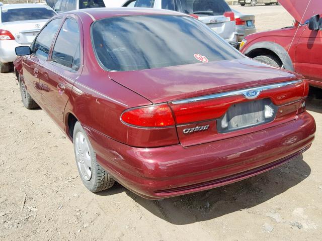 1FAFP6633YK131889 - 2000 FORD CONTOUR SE MAROON photo 3