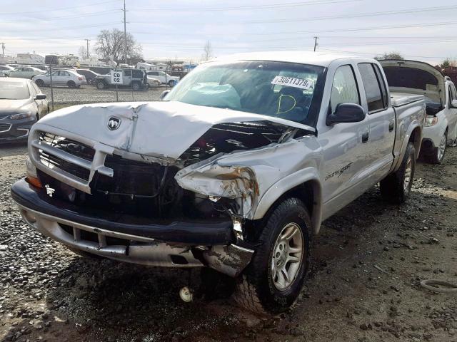 1B7HG2AN11S323354 - 2001 DODGE DAKOTA QUA SILVER photo 2