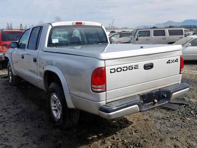 1B7HG2AN11S323354 - 2001 DODGE DAKOTA QUA SILVER photo 3