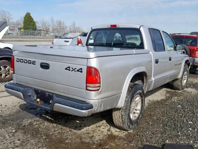 1B7HG2AN11S323354 - 2001 DODGE DAKOTA QUA SILVER photo 4