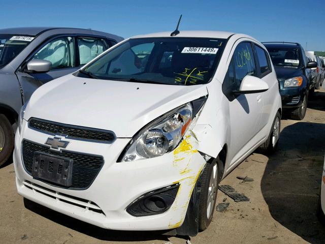 KL8CD6S94EC414591 - 2014 CHEVROLET SPARK 1LT WHITE photo 2