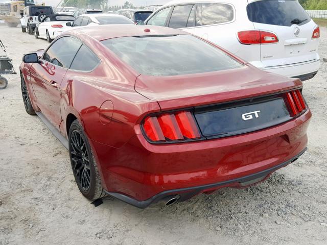 1FA6P8CF4H5319832 - 2017 FORD MUSTANG GT BURGUNDY photo 3