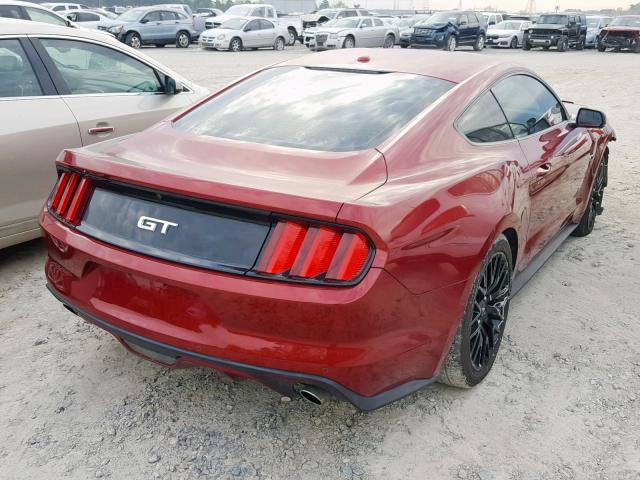 1FA6P8CF4H5319832 - 2017 FORD MUSTANG GT BURGUNDY photo 4