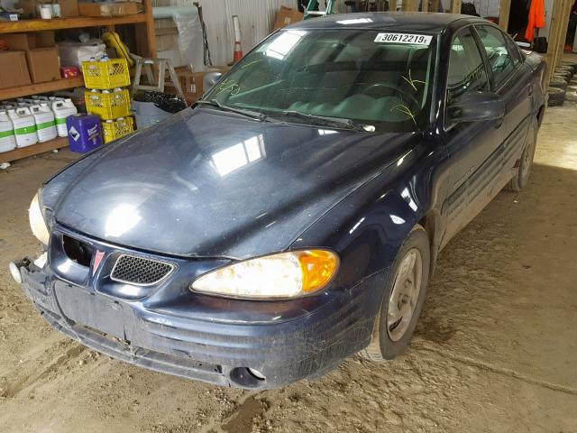 1G2NE52T11M580708 - 2001 PONTIAC GRAND AM S BLUE photo 2