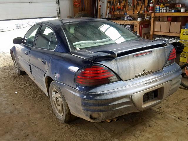 1G2NE52T11M580708 - 2001 PONTIAC GRAND AM S BLUE photo 3