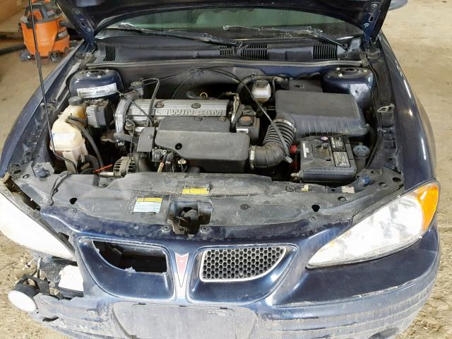 1G2NE52T11M580708 - 2001 PONTIAC GRAND AM S BLUE photo 7