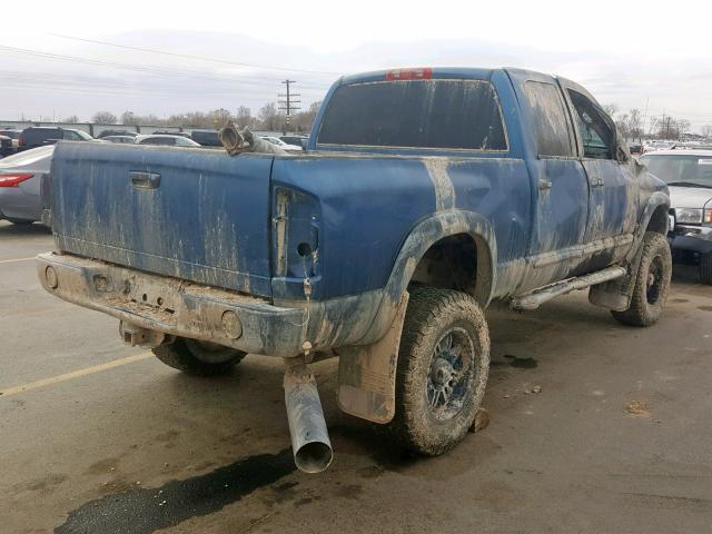 3D7KS28C75G760478 - 2005 DODGE RAM 2500 S BLUE photo 4