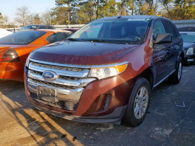 2FMDK3GC7BBA05013 - 2011 FORD EDGE SE MAROON photo 2