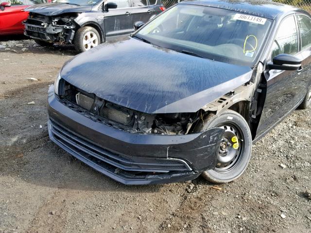 3VW2K7AJ3FM342855 - 2015 VOLKSWAGEN JETTA BASE GRAY photo 9
