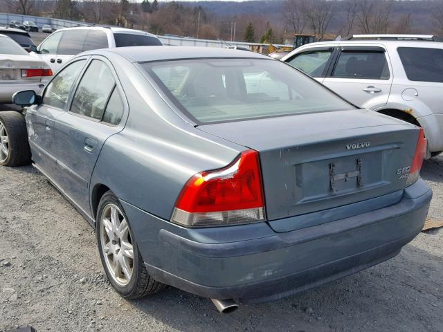 YV1RH58D222192432 - 2002 VOLVO S60 2.5T BLUE photo 3